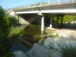 under bridge & downstream from north bank